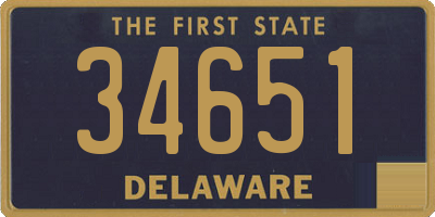 DE license plate 34651