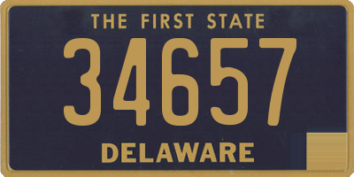 DE license plate 34657