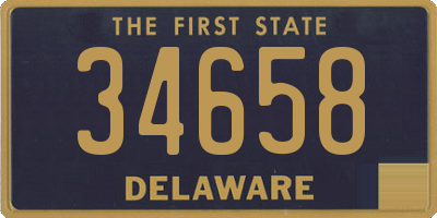 DE license plate 34658