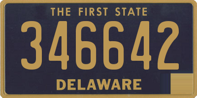 DE license plate 346642