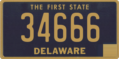 DE license plate 34666