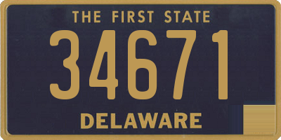 DE license plate 34671