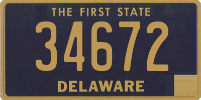 DE license plate 34672