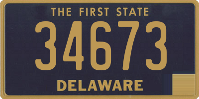 DE license plate 34673