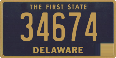 DE license plate 34674