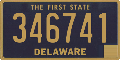 DE license plate 346741