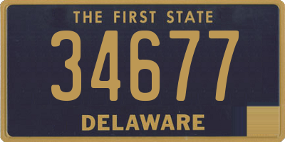 DE license plate 34677