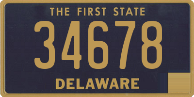 DE license plate 34678