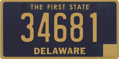 DE license plate 34681