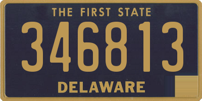 DE license plate 346813