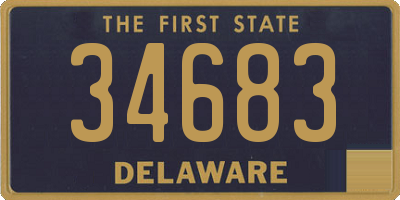 DE license plate 34683