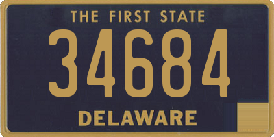 DE license plate 34684