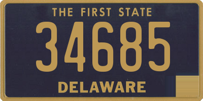 DE license plate 34685