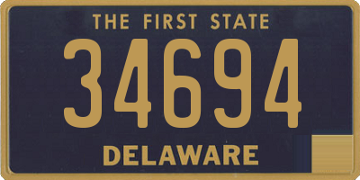 DE license plate 34694