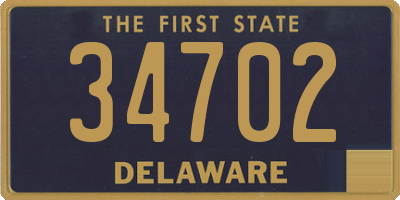 DE license plate 34702