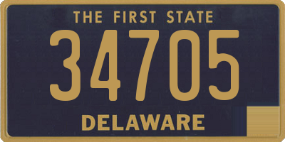 DE license plate 34705