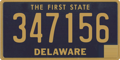 DE license plate 347156