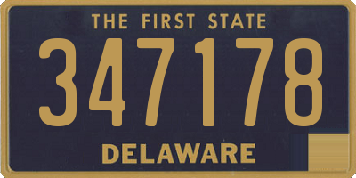 DE license plate 347178