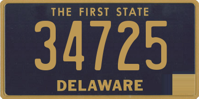 DE license plate 34725