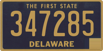 DE license plate 347285