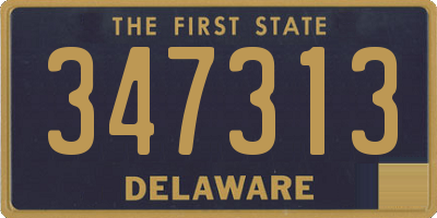 DE license plate 347313