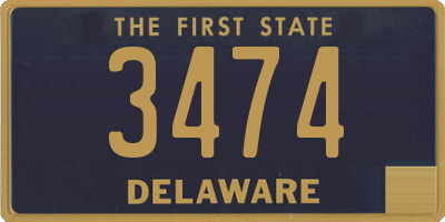 DE license plate 3474