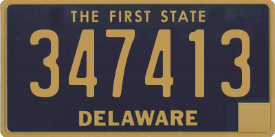 DE license plate 347413