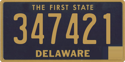 DE license plate 347421