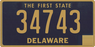 DE license plate 34743