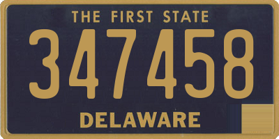 DE license plate 347458