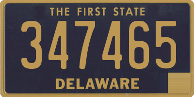DE license plate 347465