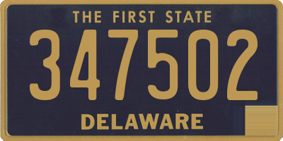 DE license plate 347502