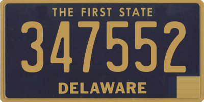DE license plate 347552