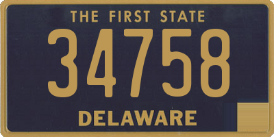 DE license plate 34758