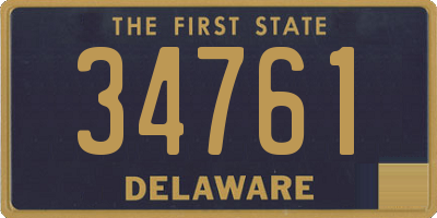 DE license plate 34761