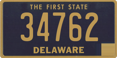 DE license plate 34762