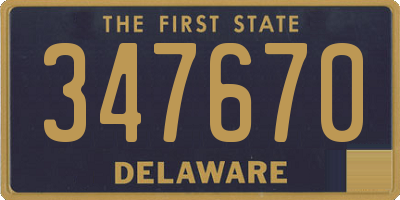 DE license plate 347670