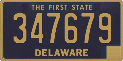 DE license plate 347679