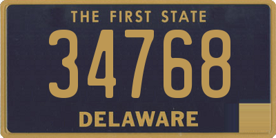 DE license plate 34768