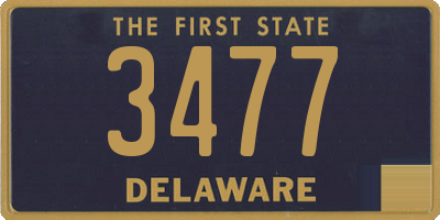 DE license plate 3477