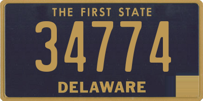 DE license plate 34774