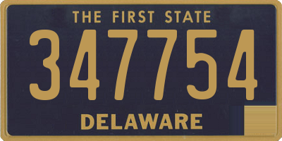 DE license plate 347754
