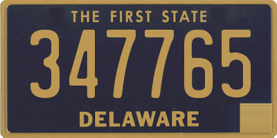 DE license plate 347765
