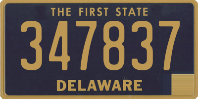 DE license plate 347837