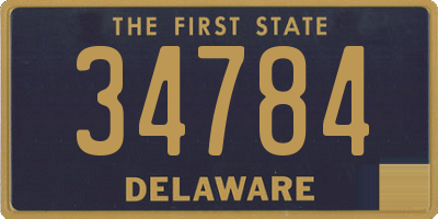 DE license plate 34784