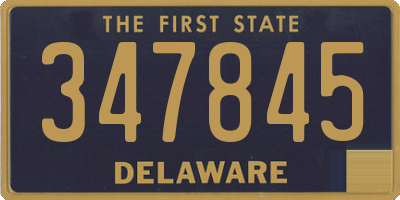 DE license plate 347845