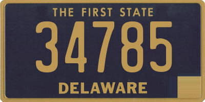 DE license plate 34785