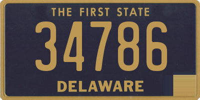 DE license plate 34786