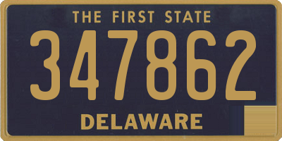 DE license plate 347862