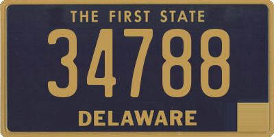 DE license plate 34788